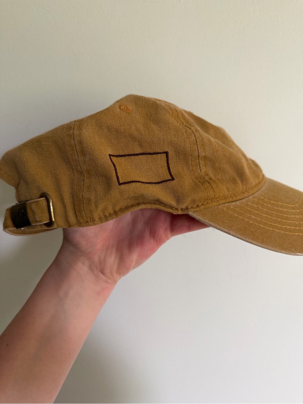 Free People Movement Embroidered Leaf Baseball Cap - Camel Brown Natural Fibers - Picture 2 of 5